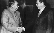 Ontmoeting tussen Richard Nixon en Mao Zedong in 1972. beeld AFP