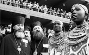 ”Jezus Christus bevrijdt en verenigt” luidde het thema van de assemblee van de Wereldraad van Kerken in 1975 in Nairobi. beeld Wereldraad van Kerken
