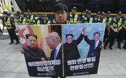 „Bij al het koortsachtige nieuws over de topontmoeting tussen de Noord-Koreaanse leider Kim Jong-un en de Amerikaanse president Donald Trump wordt gemakkelijk vergeten dat het vredesproces tussen de Korea’s al een tijdje aan de gang was.” beeld AFP, Jung 