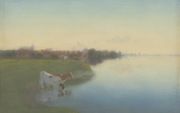 ”Oever van de IJssel bij Hattem, door Jan Voerman (1867). beelden CODA Museum, Apeldoorn