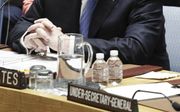 President Trump tijdens de zitting van de VN. beeld AP, J. Lane