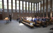 Prof. Paul sprak zaterdag in Utrecht op de najaarsvergadering van de reformatorische studentenvereniging Solidamentum. beeld RD