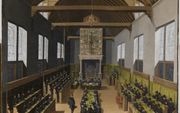 Het bekende schilderij van de Nationale Synode van Dordrecht, vervaardigd door Pouwels Weyts de Jonge. beeld Dordrechts Museum
