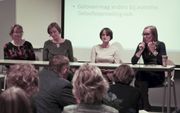 Forumbespreking met Jenneke Wolvers, Anja Adams, Tera Voorwinden en Hanneke Schaap. beeld RD