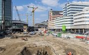 Bouwwerkzaamheden in het stationsgebied van de stad Utrecht. beeld iStock