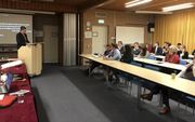 Dr. Marjo Korpel hield woensdag een lezing voor studenten van de Theologische Universiteit Apeldoorn over Gods voorzienigheid.  beeld RD