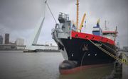 Bagger- en aannemingsmaatschappij Van der Kamp uit Zwolle zet binnenkort de Ecodelta in voor baggerwerkzaamheden in de haven van Rotterdam.  beeld Gerard ten Voorde