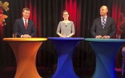 Kandidaten voor de Eerste Kamer Van Dijk (SGP), Bikker (CU) en Rietkerk (CDA). beeld RD