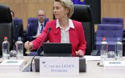 De Europese Commissievoorzitter Ursula von der Leyen, woensdag. beeld EPA, Stephanie Lecocq