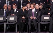 Koning Willem-Alexander en koningin Máxima, maandag in Auschwitz. beeld EPA