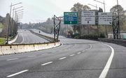 Een lege snelweg in Rome. beeld EPA, Angelo Carconi