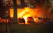 Autobrand in Arnhem. beeld ANP