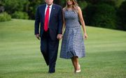 De Amerikaanse president Trump en zijn echtgenote, Melania Trump. beeld EPA