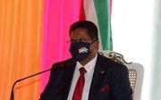 De Surinaamse president Santokhi bood zijn excuses aan voor het niet naleven van de coronaregels door het kabinet. beeld ANP
