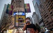 Pro-democratie-activist Joshua Wong Chi-fung in Hongkong, 20 oktober. beeld EPA, Jerome Favre
