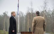 Koning Willem-Alexander opent donderdagmiddag in Loenen de nieuwe Nationale Veteranen­begraafplaats. beeld ANP, Frank van Beek