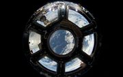 Blik vanuit het ISS op de aarde. beeld NASA