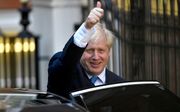 Boris Johnson, dinsdag bij het verlaten van het hoofdkantoor van de Conservatieve Partij. beeld EPA, Neil Hall