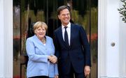 De Duitse bondskanselier Merkel arriveert bij het Catshuis. beeld ANP