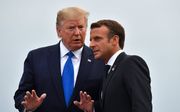 President Trump (l.) met zijn Franse ambtsgenoot Macron. beeld AFP