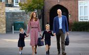 De Britse prins William en zijn vrouw Catherine met prins George en prinses Charlotte. beeld AFP