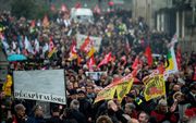 Betogingen in de Franse stad Nantes, dinsdag. beeld AFP, Loic Venance