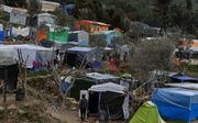 Vluchtelingenkamp op Samos. beeld ARIS MESSINIS / AFP