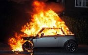 Een brandende auto, niet in Gouda. beeld ANP