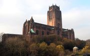 De Anglicaanse kathedraal van Liverpool is het grootste kerkgebouw van het Verenigd Koninkrijk. beeld AFP, Paul Ellis