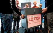 Jongerenbeweging Exxpose overhandigde de Tweede Kamer in april 2019  40.000 symbolische handtekeningen voor hun burgerinitiatief ”Ik ben onbetaalbaar." Het initiatief moet ertoe leiden dat het kopen van seks in Nederland strafbaar wordt gesteld. beeld ANP