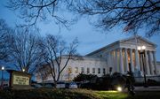 Het hooggerechtshof in de Amerikaanse hoofdstad Washington. beeld AFP, Zach Gibson