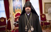 Bisschop Sahak Mashalian is de  85e Armeens patriarch in Istanbul. Beeld AFP, Yasin Akgul