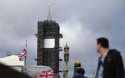 De Big Ben staat in de steigers. beeld AFP