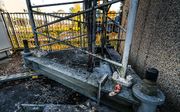 Een zendmast in Nuenen voor mobiele netwerken is zwaar beschadigd geraakt brand. beeld ANP