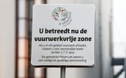 Bord om vuurwerkvrije zone aan te geven in Hilversum. beeld ANP, Bas Czerwinski