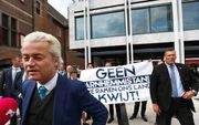 Wilders demonstreert in Arnhem. Beeld ANP