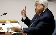 Abbas dinsdag in New York. beeld EPA