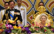In 2013 bezocht koningin Beatrix de sultan van Brunei. beeld AFP