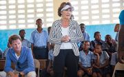 Vorig jaar maakte de prinses met zoon prins Pieter-Christiaan een reis naar Haïti om te zien wat er terecht was gekomen van de plannen en hulp op het gebied van ramppreventie. beeld ANP