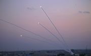 Raketten richting Israel. beeld AFP