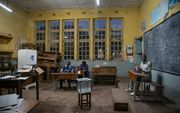 Stembureau in Congo. beeld AFP