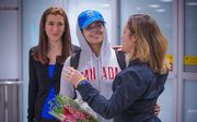 De Saudische Rahaf Mohammed al-Qunun komt aan in Canada. beeld AFP