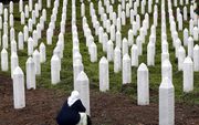 De begraafplaats in Srebrenica. beeld EPA