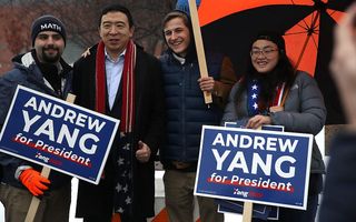 De Democratische presidentskandidaat Andrew Yang. beeld AFP
