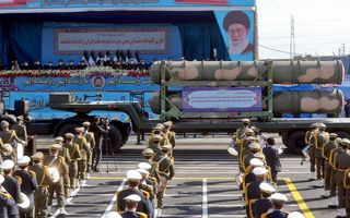 Iraanse militaire parade in Teheran. beeld AFP