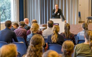 De Hersteld Hervormde Jongerenorganisatie (HHJO) hield zaterdag in Gouda een studentenconferentie over schepping en evolutie. beeld Cees van der Wal