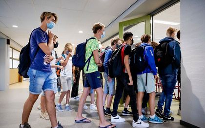 Leerlingen van een school in Haarlem. beeld ANP, Robin van Lonkhuijsen
