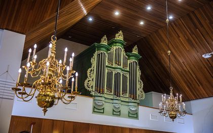 Het Proper-orgel in de Zuiderkerk in Sneek. beeld Niels de Vries