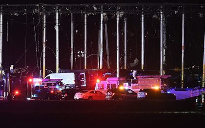 De kracht van de verwoestende tornado’s afgelopen uren in onder meer de Amerikaanse staat Kentucky is uitzonderlijk. beeld AFP