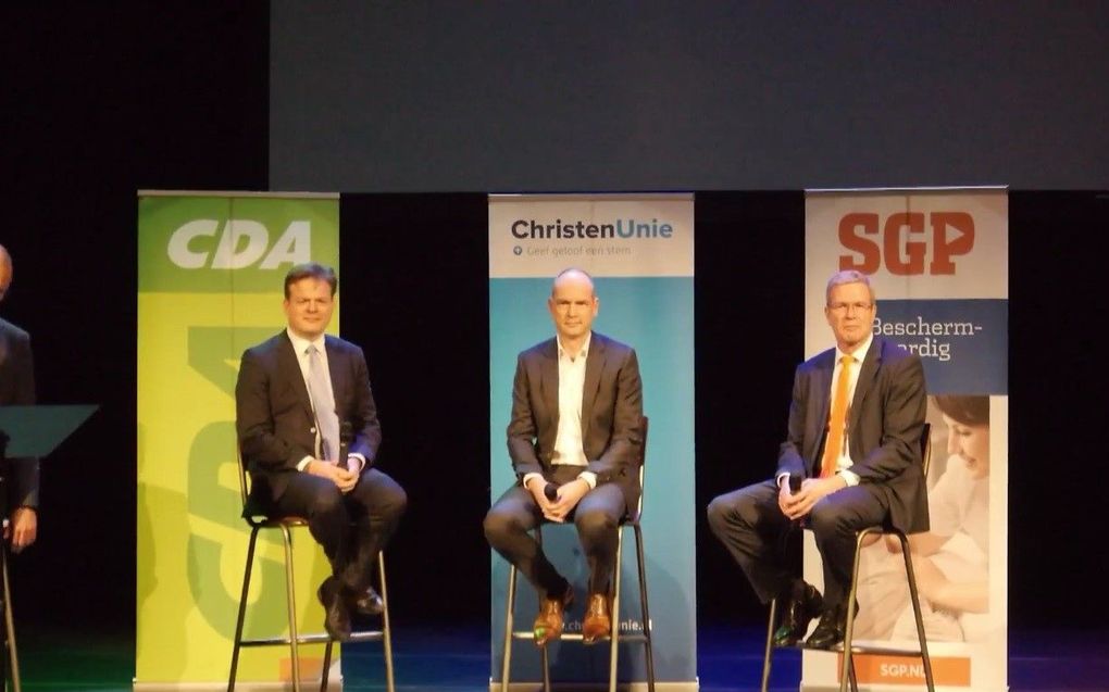 Christelijk verkiezingsdebat in Kampen. beeld RD